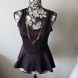 Baby doll top with chain attached, black, Say Anything